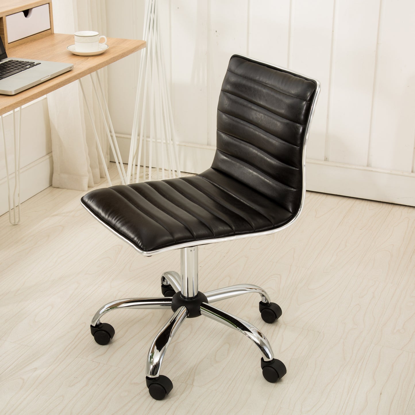 Fremo Chromel Adjustable Air Lift Office Chair in Black