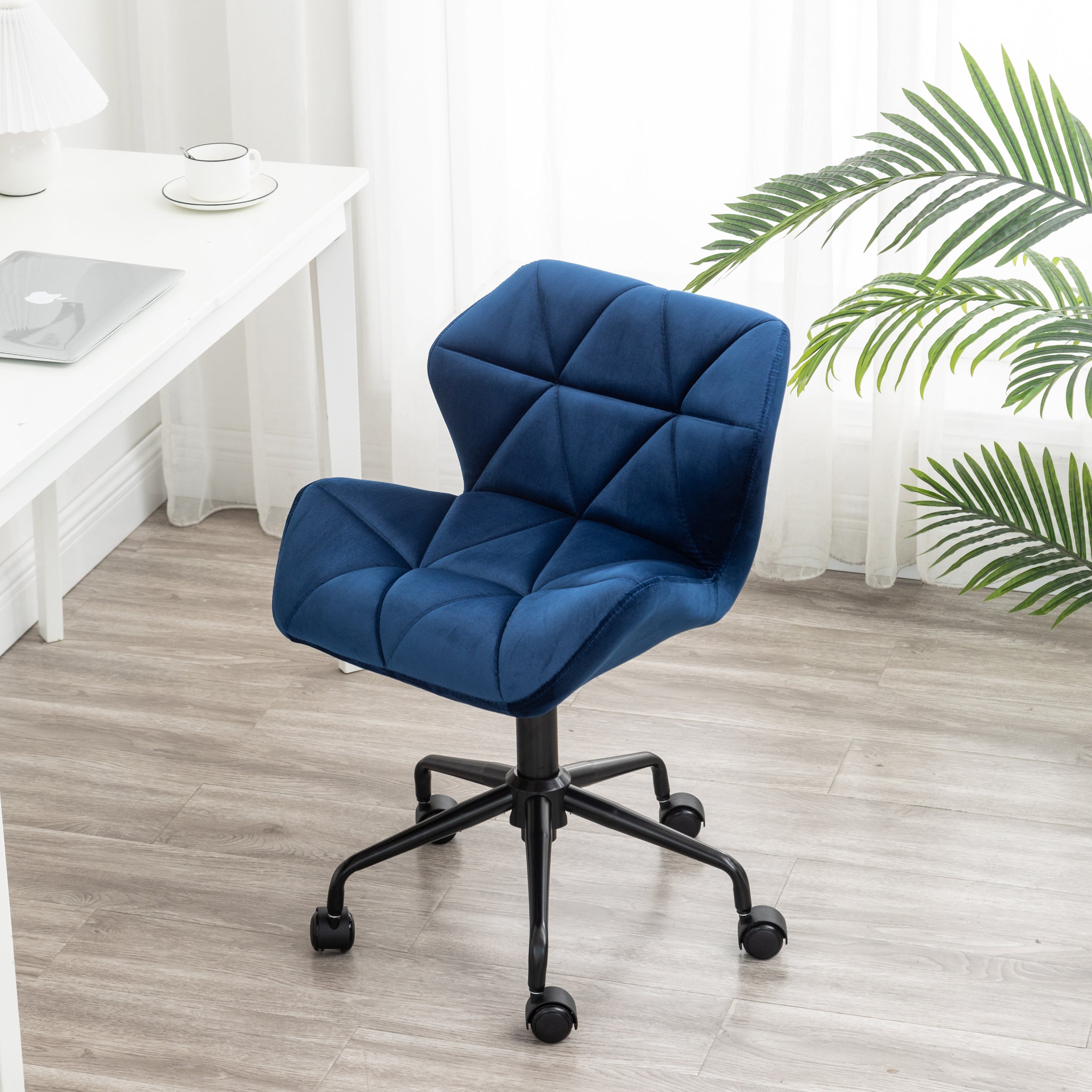 Blue swivel 2024 chair