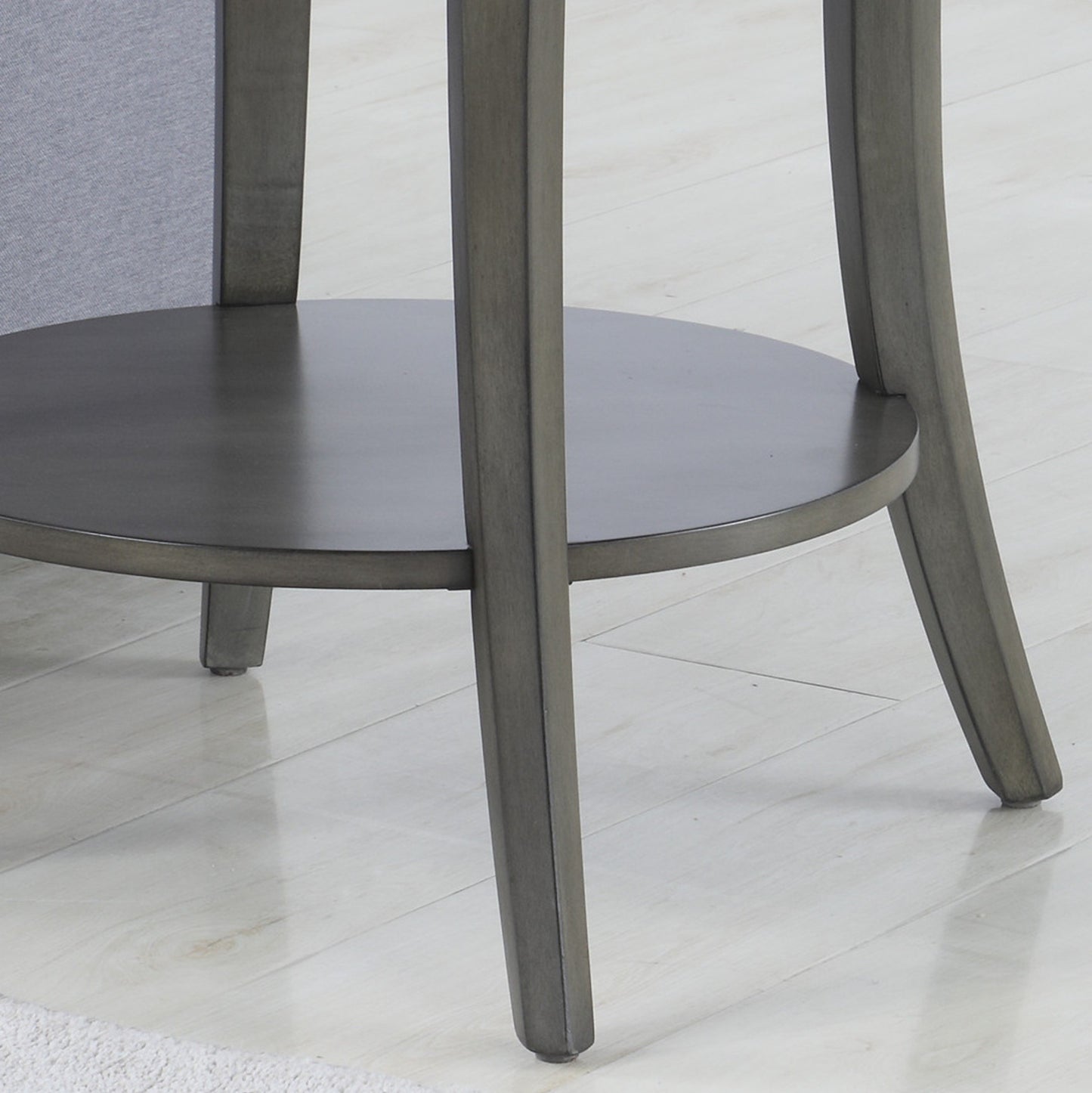 Perth Contemporary Oval Shelf Coffee Table Set, Gray