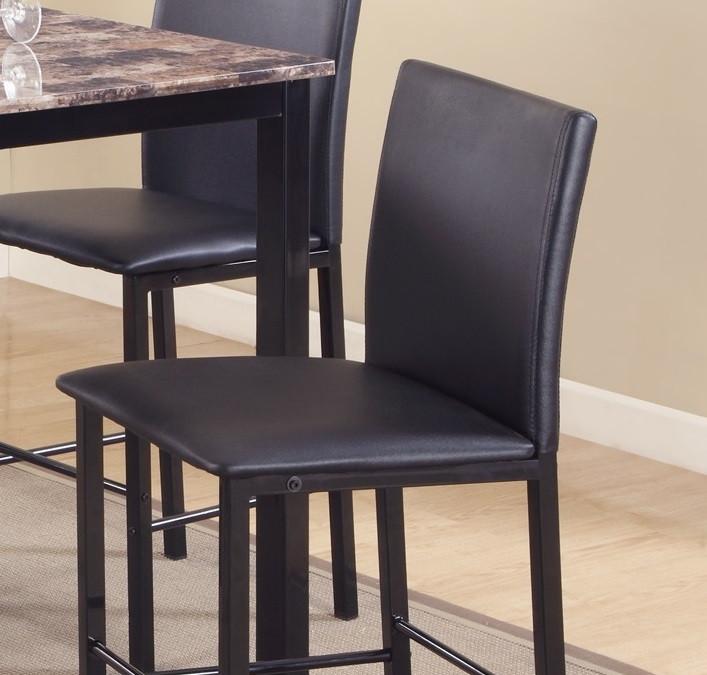 Black metal best sale counter height chairs