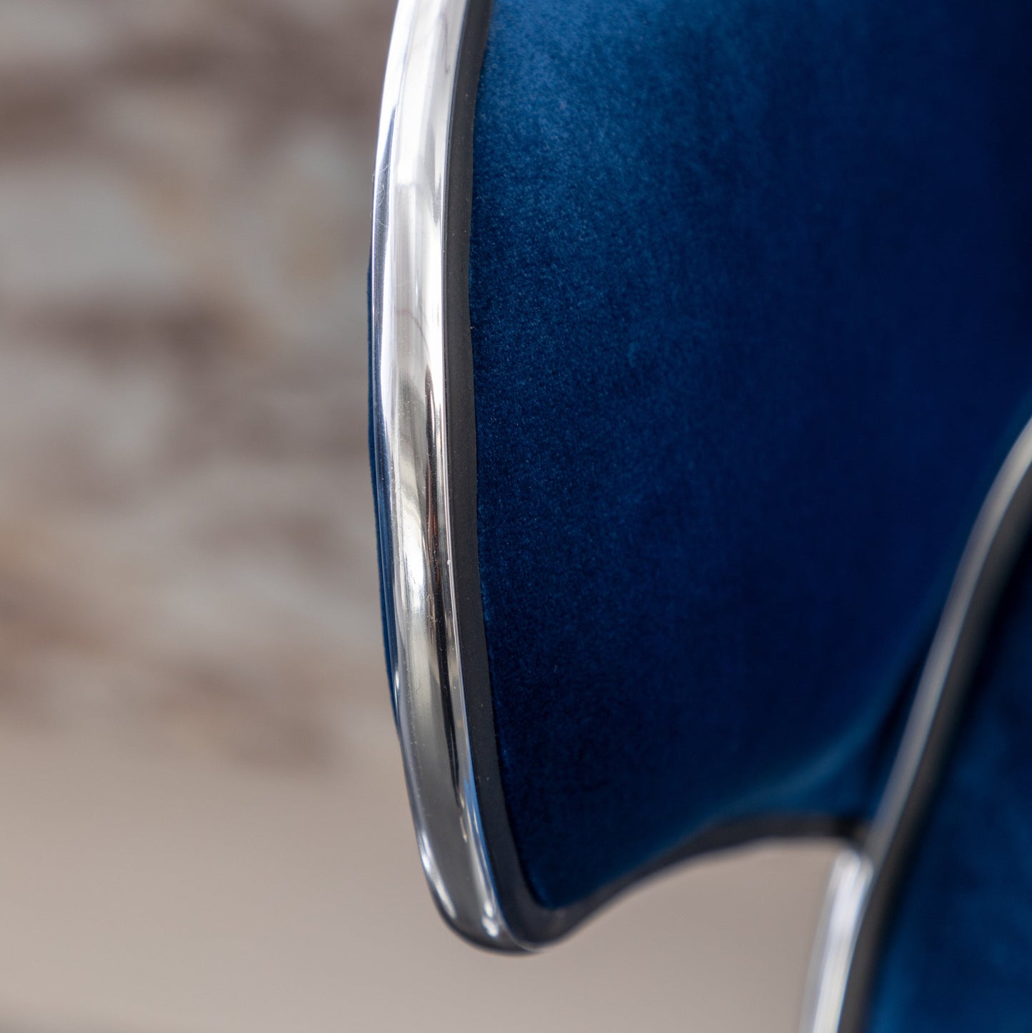 Masaccio Velvet Upholstered Adjustable Swivel Barstool, Set of 2, Blue