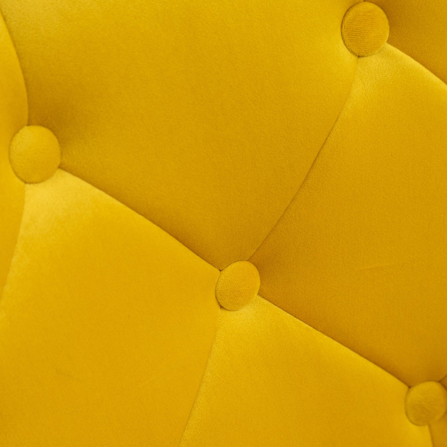 Noas Velvet Upholstered Tufted Back Swivel Accent Chair, Yellow