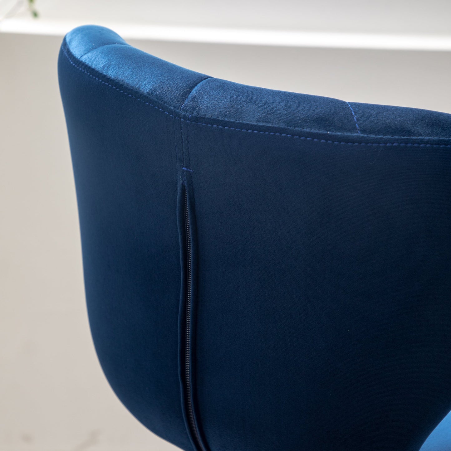 Ellston Upholstered Adjustable Swivel Barstools in Blue, Set of 2