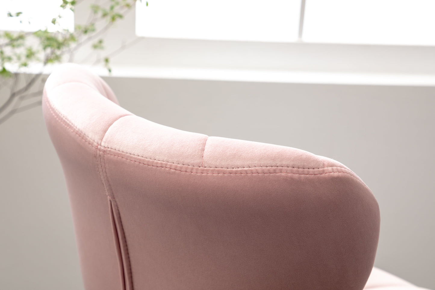 Ellston Upholstered Adjustable Swivel Barstools in Pink, Set of 2