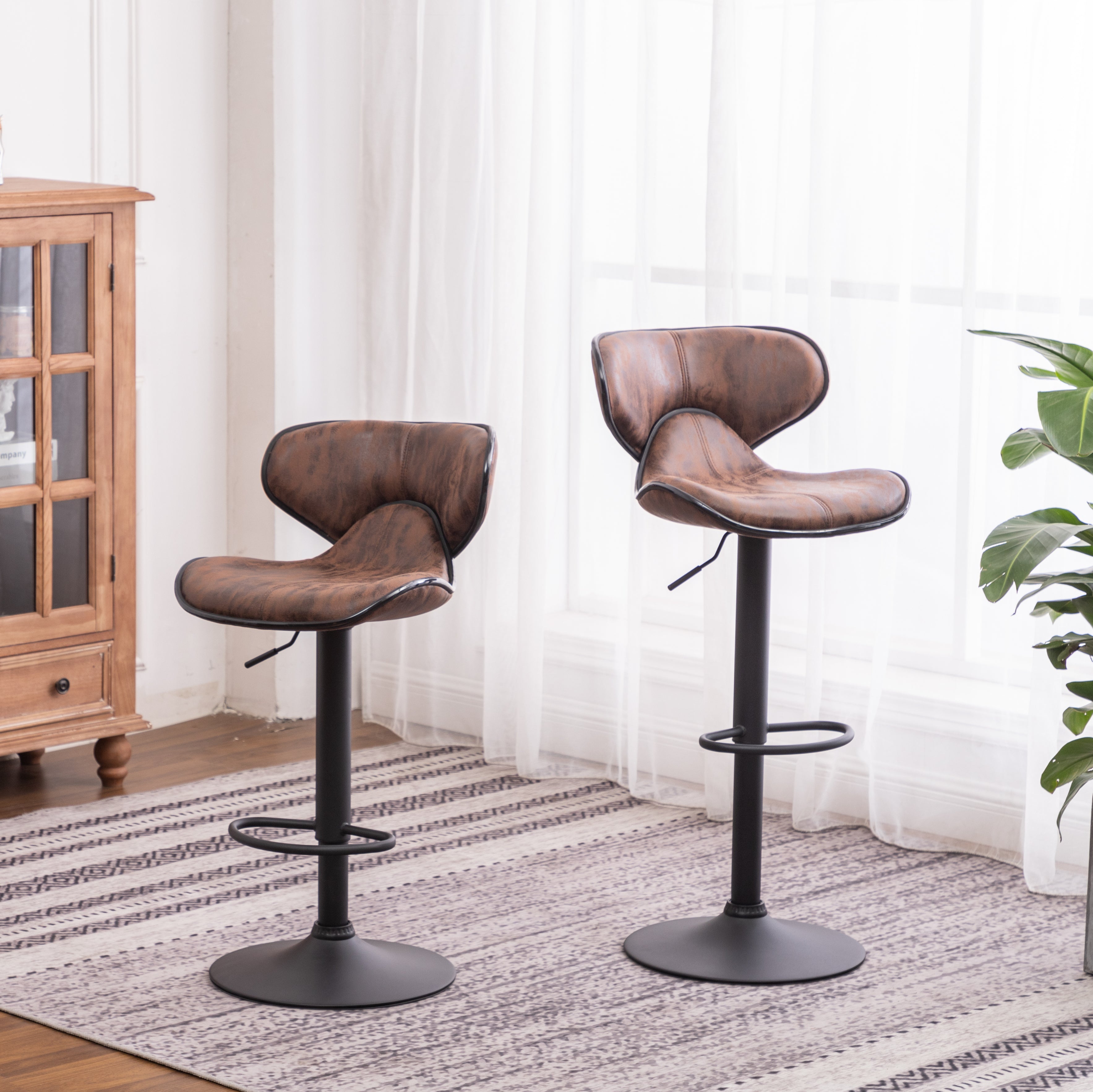 Roundhill furniture swivel leather best sale bar stools