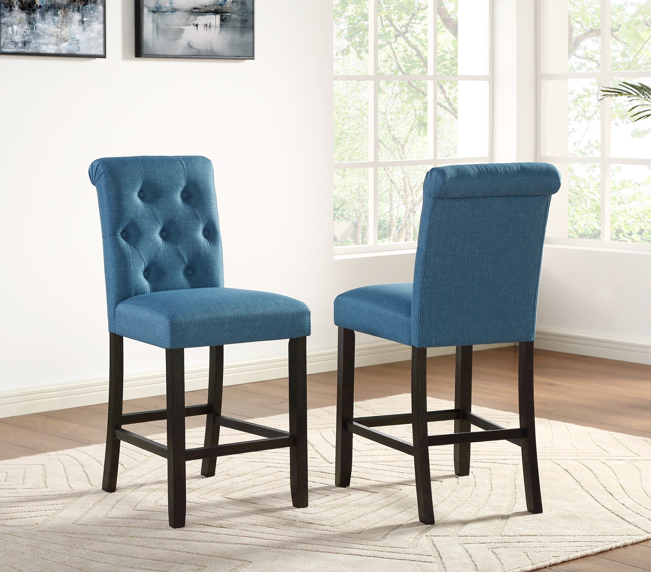 Blue counter height discount stools