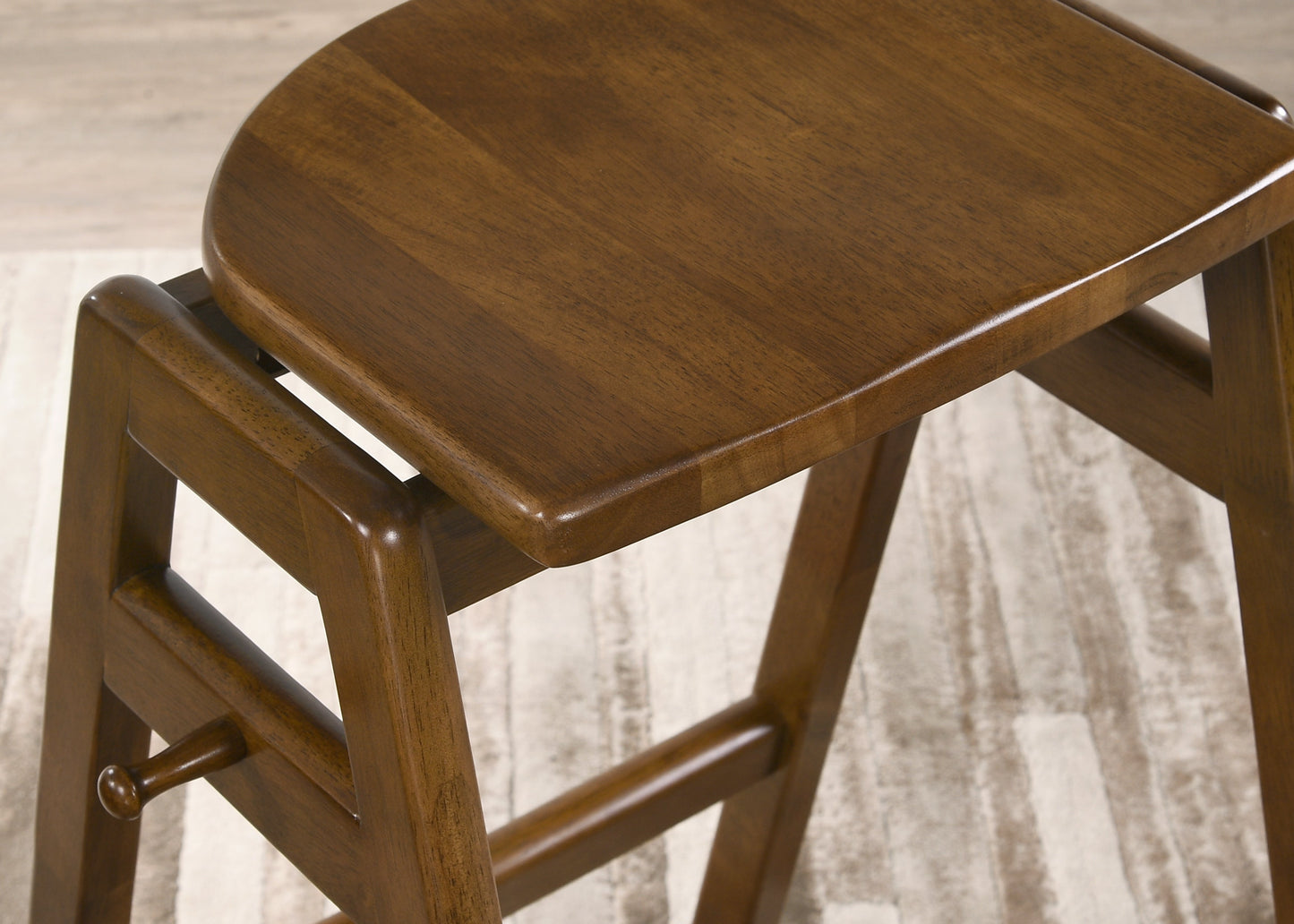 Malvern Wood Pub Table with Faux Leather Upholstered Barstools