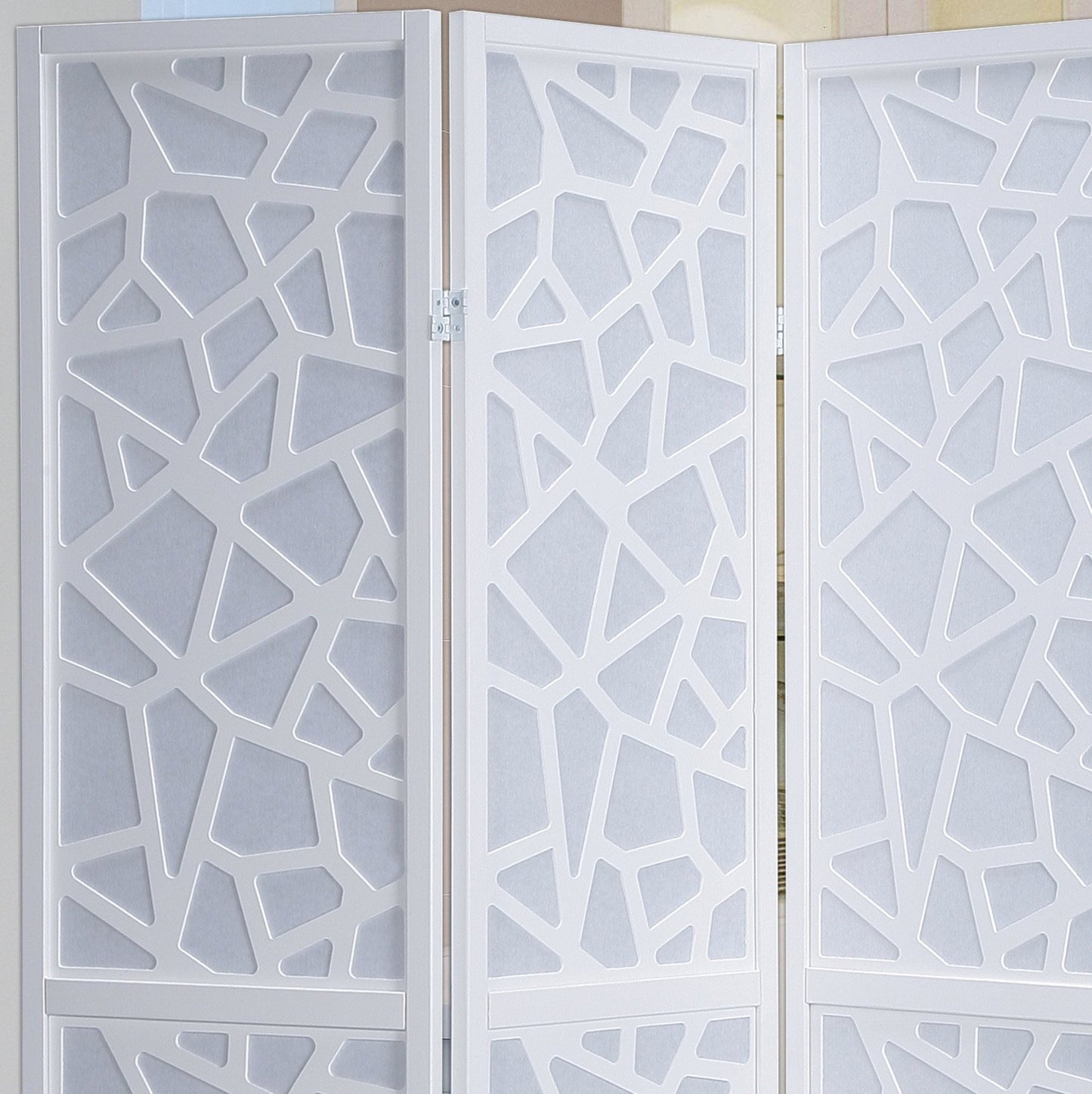 Giyano White 4 Panel Screen Room Divider