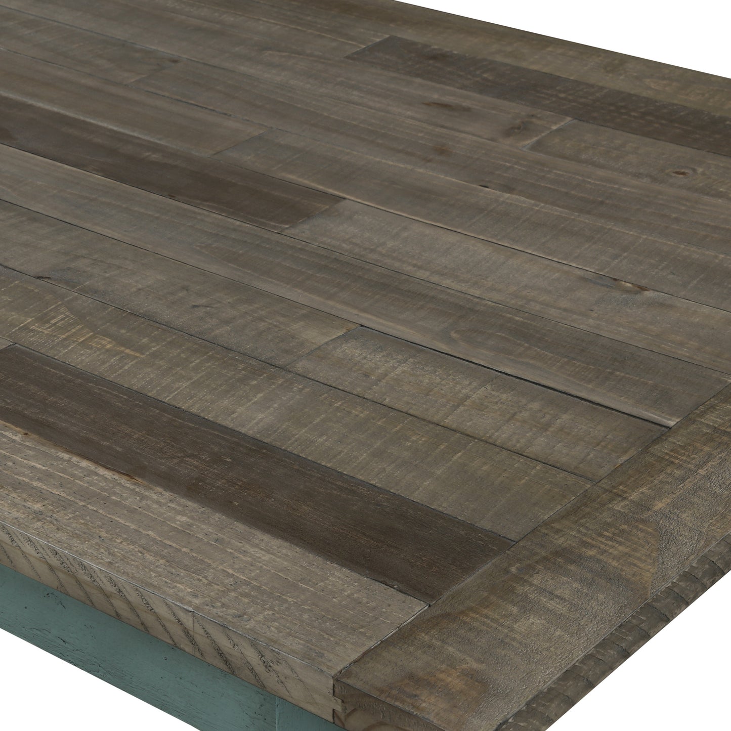 Prato Blue and Brown Two-Tone Finish Wood Dining Table
