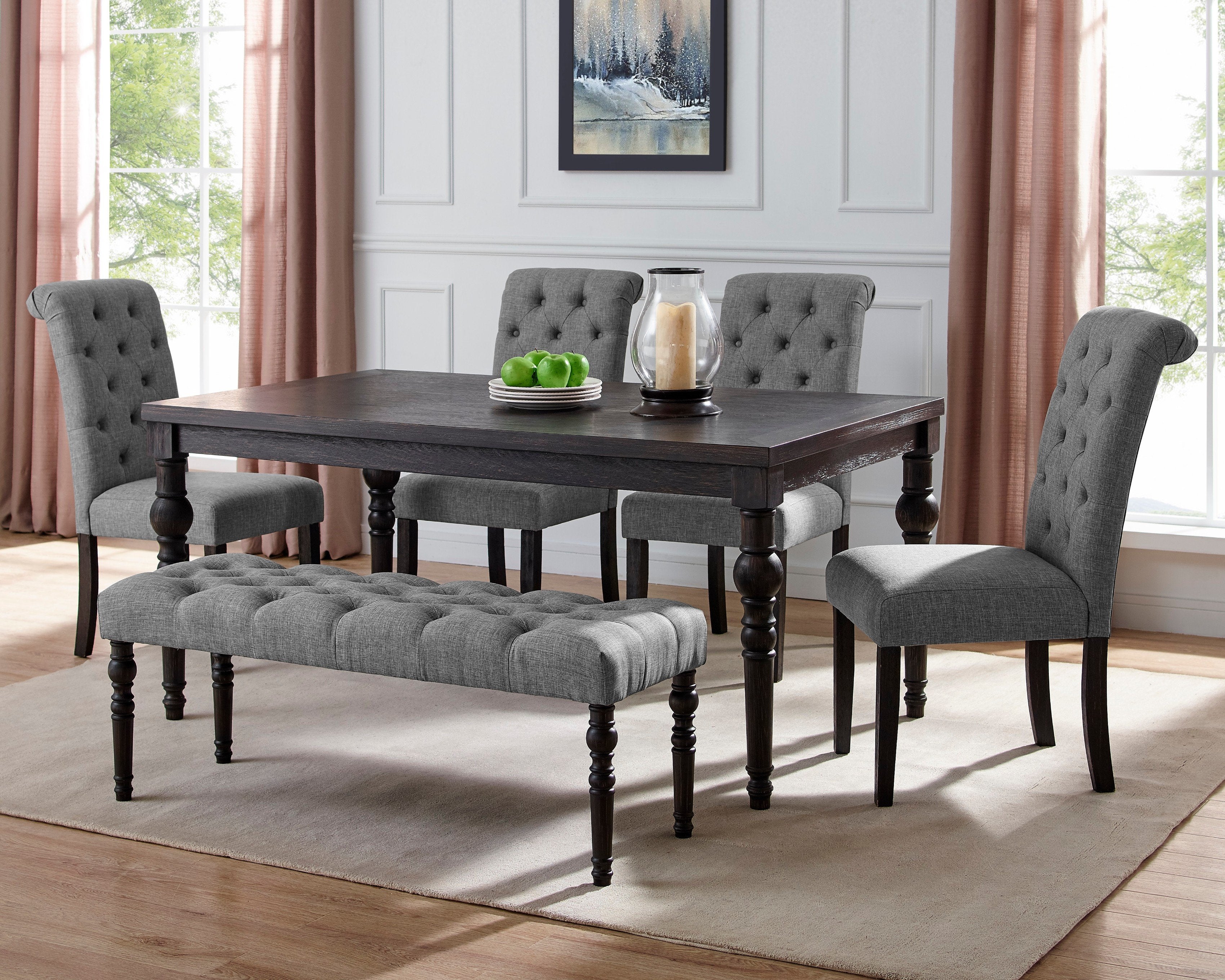 Gray wash discount wood dining chairs