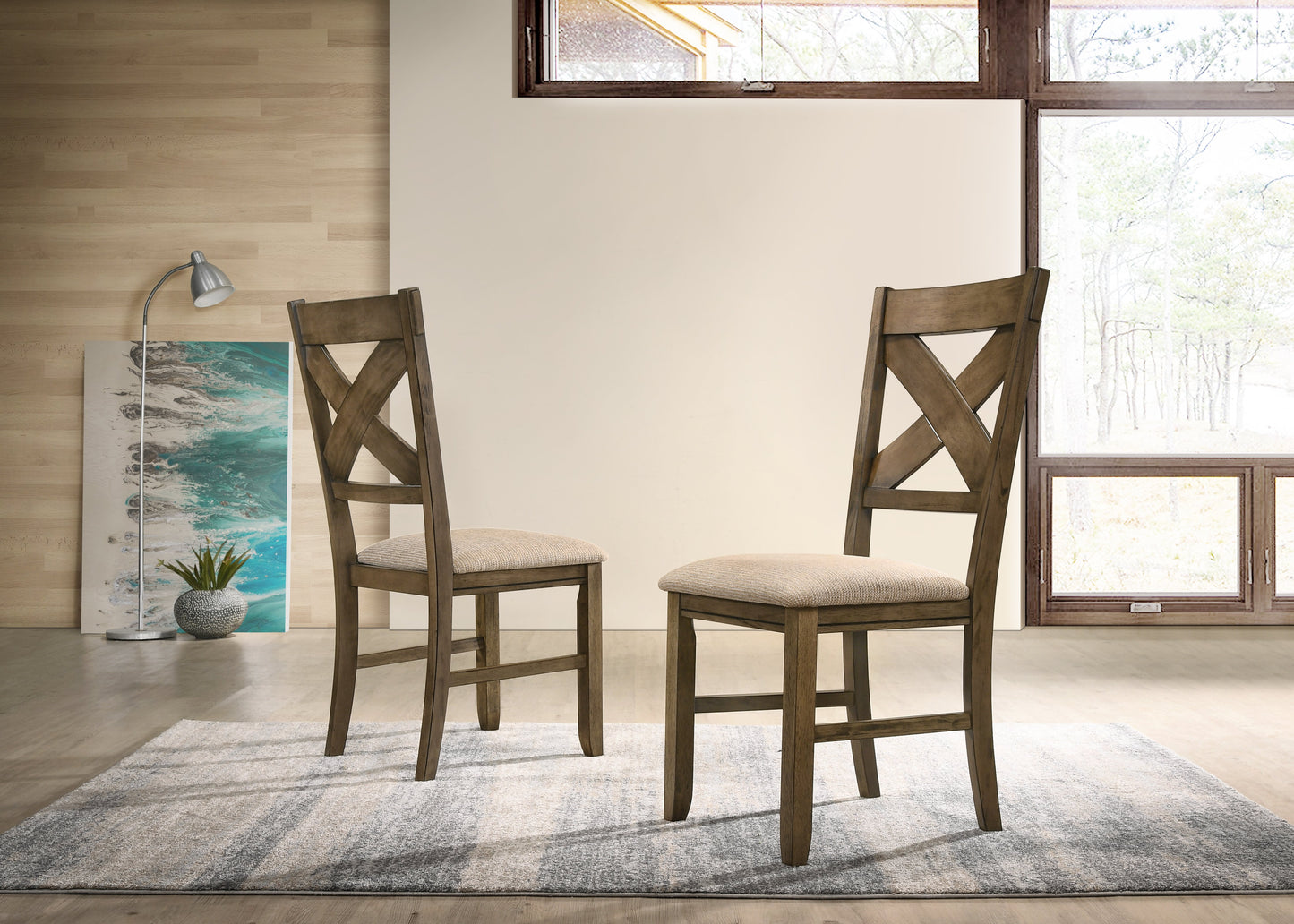 Raven Wood Dining Set: Butterlfy Leaf Table, Four Chairs, Bench