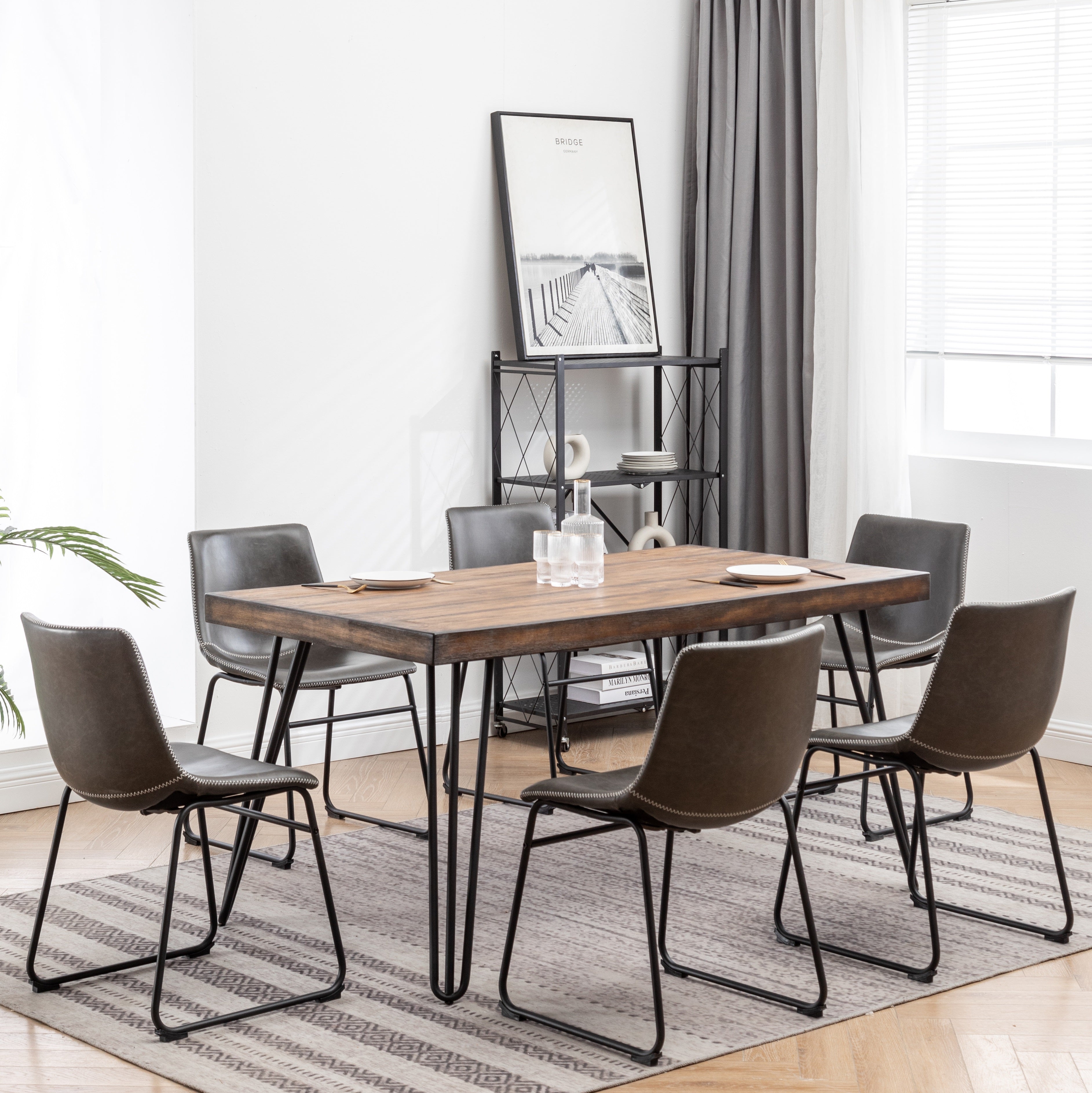 Dining table best sale set industrial